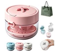 HOPASRISEE 2026 Upgraded Retainer Storage Case, 3-in-1 Plastic Retainer Case with Mirror & Cleaning Brush, Protable Aligner Case for Mouth Guard Invisible Aligner Dental Brace