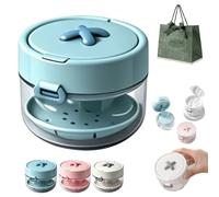 HOPASRISEE 2026 Upgraded Retainer Storage Case, 3-in-1 Plastic Retainer Case with Mirror & Cleaning Brush, Protable Aligner Case for Mouth Guard Invisible Aligner Dental Brace