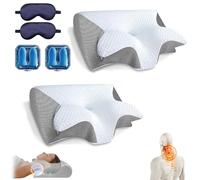 HOPASRISEE Dreamsleepz Pillow - Finally Wake Up Pain-Free & Refreshed, Dream Sleepz Pillow, Ergonomic Neck Pillow for Side, Back & Stomach Sleepers(Gray,2Pcs)