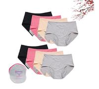 HOPASRISEE Everdries Leakproof Ladies Underwear, Everdries Leakproof Panties For Over 60 Incontinence, Women Plus Size Briefs (8PCS-J,4XL)