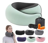 HOPASRISEE Flyhugz Travel Pillow, 2025 New Neck Pillow For Travel, Memory Foam Traveling Neck Pillow, Neck Support U-Shaped Pillow Set For Adult & Kids Sleeping Upright (1PC-F)