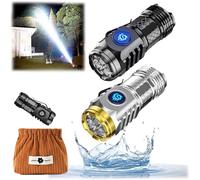 HOPASRISEE German Three-Eyed Monster Mini Flash Super Power Flashlight, Mini Tactical Flashlight, Three Eyed Monster Mini Flashlight, Thumb Sized Flashlight, 3 Eyed Monster Mini Flashlight (A+B)