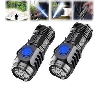 HOPASRISEE German Three-Eyed Monster Mini Flash Super Power Flashlight, Thumb Flashlight, Thumb Sized Flashlight, Three Eyed Monster Mini Flashlight, 3 Eyed Monster Mini Flashlight (Black-2)
