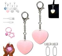 HOPASRISEE Love Wallet Tote Bag Touch Sensing Light, Heart Shape Handbag Lights for Women, Rechargeable LED Automatic Glow Lights, Portable Purse Light with Clip, for Women Ladies Girls Gift (B,2PC)