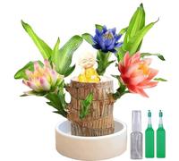 HOPASRISEE Mini Brazil Lucky Wood -Magical Sprouting Lucky Bamboo Wood - Brazilian Lucky Wood Plant - Wood Stump - Hydroponic Plant - Lucky Bamboo Plants Indoor Live (Monk Ornaments)