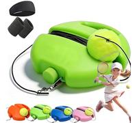 HOPASRISEE Solo Tennis Trainer Rebounder Ball,Tennis Practice Device with Rope & Anti-Slide Trainer Baseboard,Anti-Tangle String Tennis Trainer For Adult Kids Player Beginner Self-Training (#1,1Set)