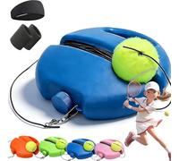 HOPASRISEE Solo Tennis Trainer Rebounder Ball,Tennis Practice Device with Rope & Anti-Slide Trainer Baseboard,Anti-Tangle String Tennis Trainer For Adult Kids Player Beginner Self-Training (#2,1Set)