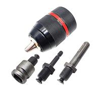 Hopbucan 1.5-13Mm Keyless Drill Chuck 1/2Inch-20UNF with SDS-Plus 1/4Inch Hex 1/2Inch Socket Square Wrench Adapter