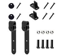 Hopbucan 10Pcs 0.63inch-0.78inch Carbon Steel Cabinet Sliding Door Barn Hardware Kit Sliding Door Bezel Hanging Rail Slides