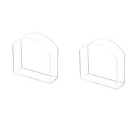 Hopbucan 2 Pcs Acrylic Clear Napkin Holder for Table,Paper Napkin Tissue Holder Stand Dispenser,Tabletop Freestanding Storage Box Easy Install