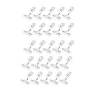 Hopbucan 25 Pack Plastic Merchandise Sign Clip Rotatable Clip-on Holder Display Clip Holder Stand Price Display Holders,Clear