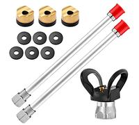 Hopbucan 2PCS 12Inch Airless Paint Extension Pole Rod & 1PCS Nozzle Tip Guard & 3PCS Seal Tip Gaskets Tool Kit