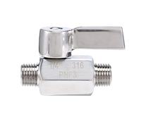 Hopbucan 316 Stainless Ball Valve - 1/4 Inch NPT Thread Male Small Mini Ball Valve (1/4Inch Male&Male)