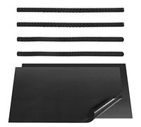 Hopbucan 4 Pcs Black Oven Shelf Silicone Rack Guard + 2 Pcs Non Stick Oven Liners Mat for Keeping Oven Clean and Protecting