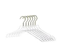 Hopbucan 5 Pcs Clear Clothes Hangers with, Transparent Shirts Dress Coat Hanger with Notches for Lady Kids Small