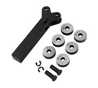 Hopbucan 7-Piece High Strength Double Wheel Metal Lathe Knurling Tool Set with 0.5mm/1.0mm/2.0mm Pitch Straight Knurling Wheel