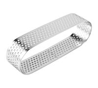 Hopbucan 8Pcs Oval Tartlet French Dessert Mousse Fruit Pie Tart Ring Quiche Cake Mold, Stainless Steel Tart Mousse Ring