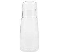 Hopbucan Clear Bedside Water Carafe Set with Glass for Bedroom Nightstand, Night Water Carafe with Glass, with Cup Set