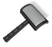 Hopbucan Firm Slicker Brush for - Extra Long Pin Slicker Brush for Dog Pet Grooming Wire Brush and Deshedding (Black)