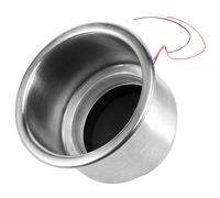 Hopbucan Led Light Drink Holder Led Recessed Stainless Steel Cup Drink Holder Cup Shape for Car Marine Boat