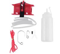 Hopbucan Motorcycle Chain Cleaning Machine Kit Brush Gear Cleaner Tool for Universal Motorbike Chains Lube Device Red