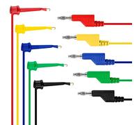 Hopbucan Pack of 5 Test Hooks Wire Stackable Banana Plug to Mini Multimeter Test Lead Sets Flexible Wire Leads 500 V / 5 V 39