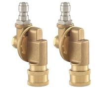 Hopbucan Pivoting Coupler For Pressure Washer Nozzle Gutter Cleaner Attachment For Gutter Cleaning 240 Degree 4500 Psi 1/4 Inch Easy Install Easy To Use Easy To Replace