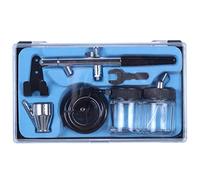 Hopbucan Siphon Feed Dual Action 0.35Mm Airbrush Kit Tool Air Brush for Makeup Cake Art Painting Temporary Body with A Complete Trachea with Double Glasses