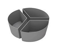 Hopbucan Slow Cooker Liners, 3-in-1 Silicone Slow Cooker Divider Fit 6QT Oval and Round Pot Divider (Gray)