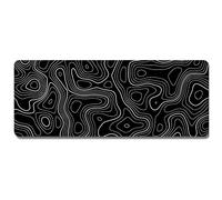 Hopbucan Topographic Contour Extended Big Mouse Pad Computer Keyboard Mouse Mat Mousepad with 3Mm Non- Base