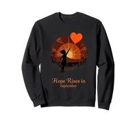 Hope Against Leukemia Orange Balloon Childhood Cancer Sweatshirt