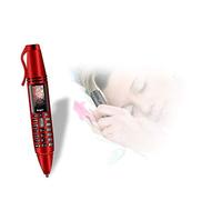 Hope AK007 Mini Pen Mobile Phone Dual Sims Dual Standby Bluetooth Unlocked Small Cellphone Camera Flashlight Recording (Red)