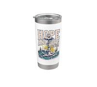 Hope Anchors the Soul Christian Nautical Design, Retro Wave Stainless Steel Insulated Tumbler