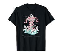 Hope Anchors The Soul Nautical Christian Anchor Art T-Shirt
