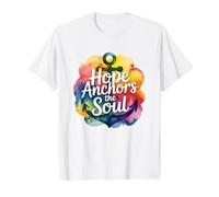 Hope Anchors The Soul Value Graphic T-Shirt, Men, White, M
