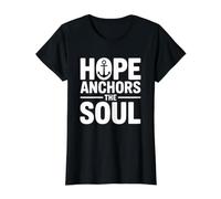 Hope Anchors The Soul Value Graphic T-Shirt, Women, Black, L