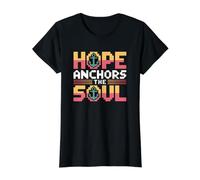 Hope Anchors The Soul Value Graphic T-Shirt, Women, Black, M