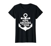 Hope Anchors The Soul Value Graphic T-Shirt, Women, Black, S