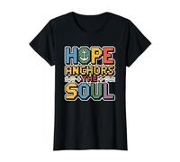 Hope Anchors The Soul Value Graphic T-Shirt, Women, Black, XL