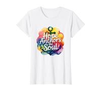 Hope Anchors The Soul Value Graphic T-Shirt, Women, White, M