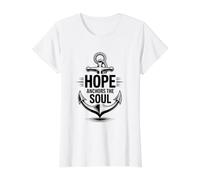 Hope Anchors The Soul Value Graphic T-Shirt, Women, White, M
