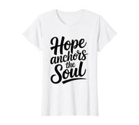 Hope Anchors The Soul Value Graphic T-Shirt, Women, White, S