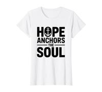 Hope Anchors The Soul Value Graphic T-Shirt, Women, White, XS