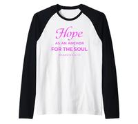 Hope As an Anchor for The Soul Hebrews 6:19 Christian Faith Raglan Baseball Tee