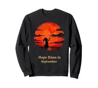 Hope Balloon Childhood Cancer Awareness September Girl Sweatshirt