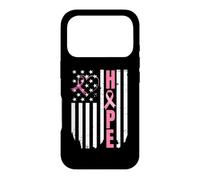 Hope Breast Cancer Awareness American Flag Case for iPhone 17 Pro