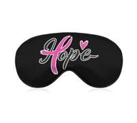 Hope Breast Cancer Awareness Sleep Mask with Adjustable Strap Eye Masks Blackout Eyeshade Cover Women Men Travel