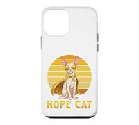 Hope Cat Cornish Rex Yellow Ribbon Childhood Cancer Support Case for iPhone 12 mini