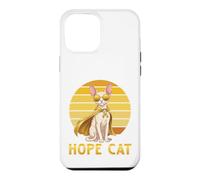 Hope Cat Cornish Rex Yellow Ribbon Childhood Cancer Support Case for iPhone 12 Pro Max