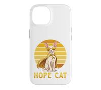 Hope Cat Cornish Rex Yellow Ribbon Childhood Cancer Support Case for iPhone 14